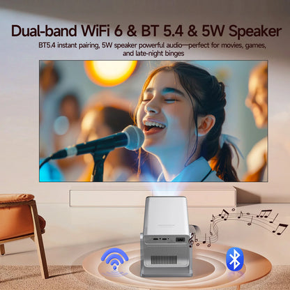 Magcubic 8K Support HD 1080P 1000ANSI X7 Projector With 5W Speaker Android 14 WiFi6 BT5.4 Outdoor Video Home Theater Projector