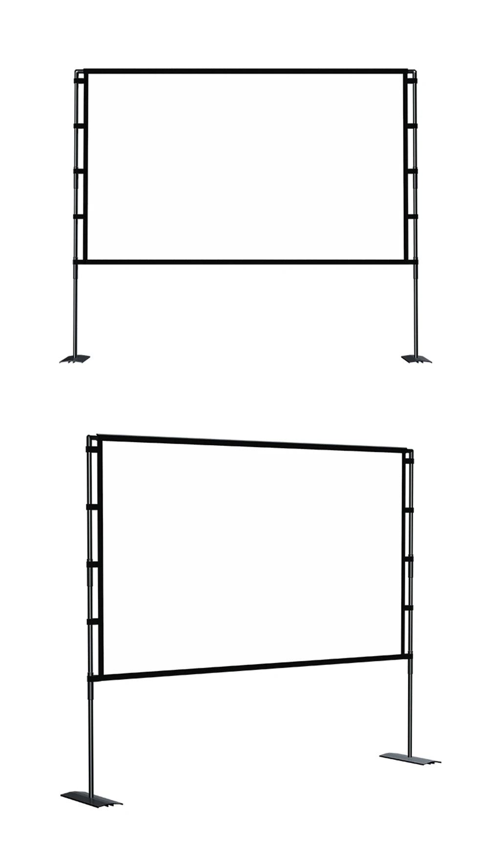 MIXITO Outdoor Anti-light 16:9 Ratio Portable Foldable Dual Bracket Style Projector Screen 84-120 "Home 3D HD Projection Curtain