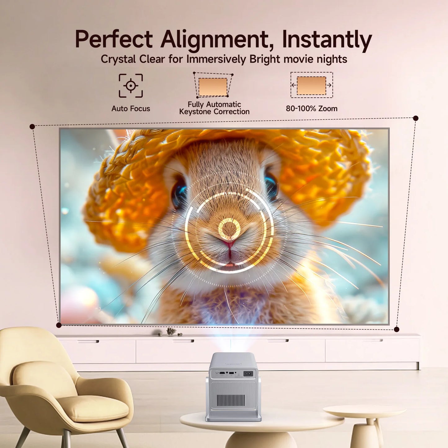 Magcubic 8K Support HD 1080P 1000ANSI X7 Projector With 5W Speaker Android 14 WiFi6 BT5.4 Outdoor Video Home Theater Projector