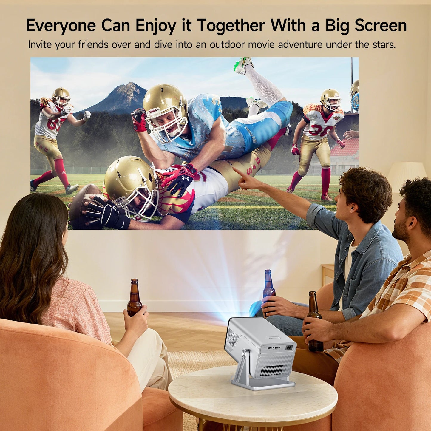 Magcubic 8K Support HD 1080P 1000ANSI X7 Projector With 5W Speaker Android 14 WiFi6 BT5.4 Outdoor Video Home Theater Projector