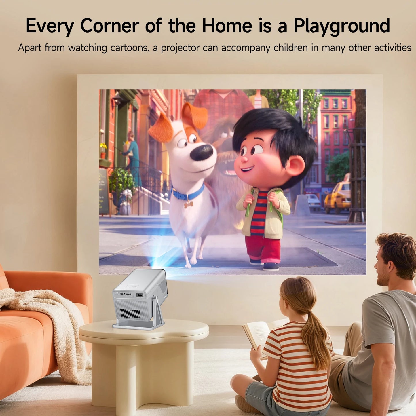 Magcubic 8K Support HD 1080P 1000ANSI X7 Projector With 5W Speaker Android 14 WiFi6 BT5.4 Outdoor Video Home Theater Projector