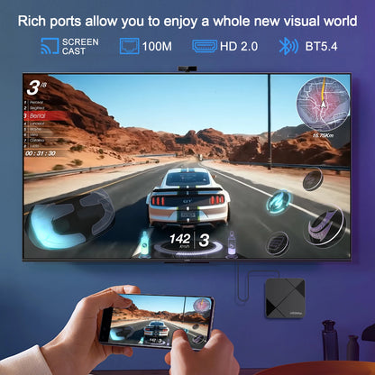 Set Top Box TV H96 MAX Android 14.0 RK3518 4K Wifi6 BT5.4 Voice Remote Assistant Android Smart TV Box New